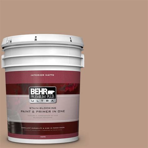 Behr Premium Plus Ultra Gal F Stone Brown Flat Matte Interior