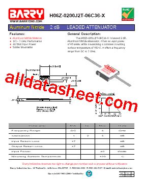 H06Z-0200J2T-06C36-X Datasheet(PDF) - Vishay Barry