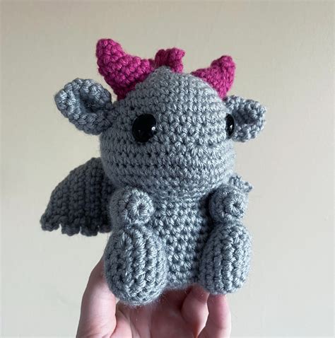 Custom Handmade Baby Dragon Plushie Crocheted Fantasy Etsy