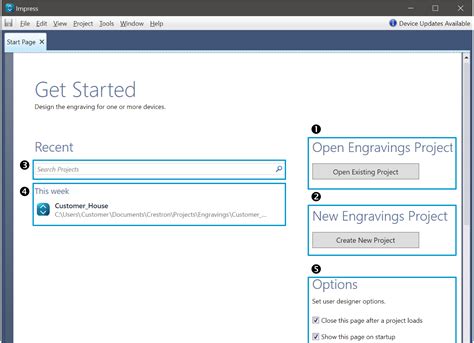 start page impress software manual