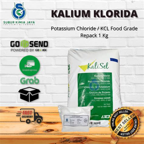 Jual Garam Kalium Klorida Food Grade Potassium Chloride Kcl Putih 1kg Kota Bandung Subur