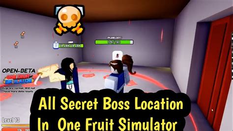 All Secret Boss Locations In One Fruit Simulator L All Boss Location Guide Of One Fruit