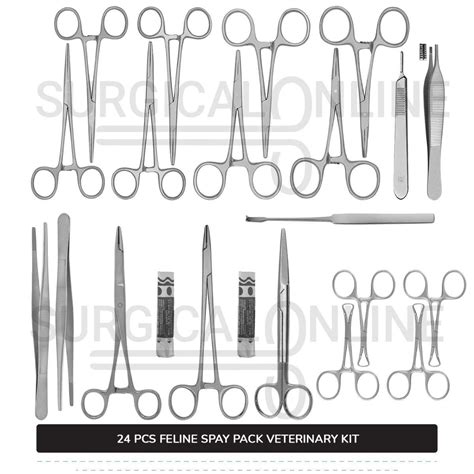 24 Pcs Feline Spay Pack Economy Neuter Kit Veterinary