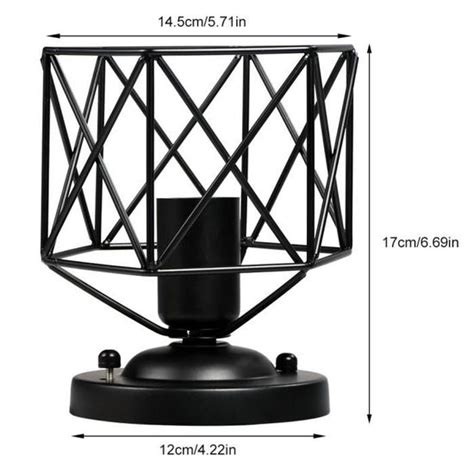 Vgeby Plafonnier Industriel Cage Lustre Abat Jour Fer Luminaire E