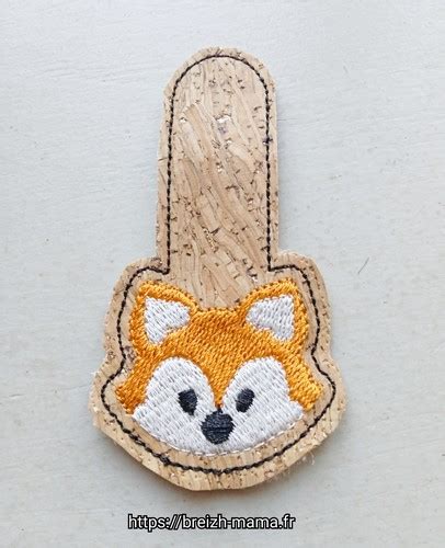 Motif broderie Porte clé ITH Renard BREIZH MAMA