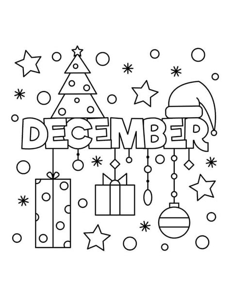 Diciembre Para Colorear Imprimir E Dibujar Coloringonly