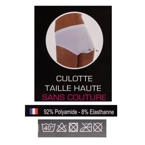 Culotte taille haute sans couture élastique large Femme LINGERIE AU