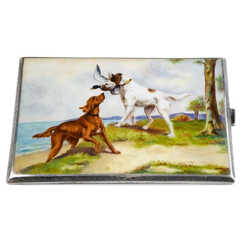 Silver Erotica Cigarette Case Painting Vintage Lady Nude Germany Circa At StDibs