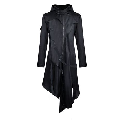 Dezsed Trench Coat Men Clearance Men Halloween Retro Steam Punk Gothic Cape Jacket Long Sleeve