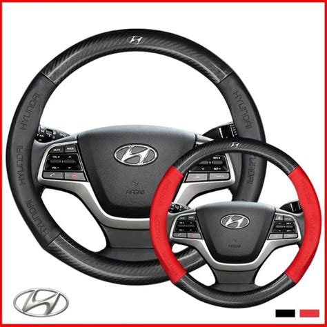 Ready Stock Car Hyundai Carbon Fiber Car Steering Wheel Cover 38CM U