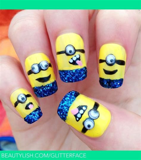 Cute Nail Ideas 😄💅 Minion Nail Art Minion Nails Nail Art