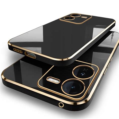 Thegiftkart Luxurious Golden Plated Back Cover Case For Iqoo Z G