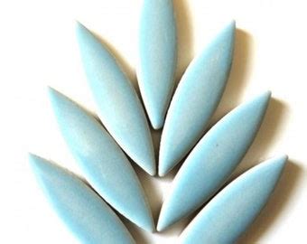 Large Delphinium Blue Glazed Ceramic Tiles Petal Etsy