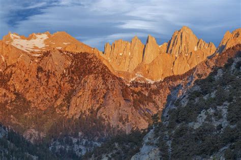 Sunrise Mt Whitney Eastern Sierra Nevada Mountains Stock Photo Image