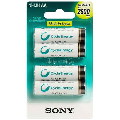 Pilha Recarregavel Sony Aa 2500 Mah 4 Unidades Original R 62 59