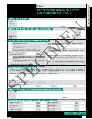 Fire Alarm Certificate Template - Fill Online, Printable, Fillable ...