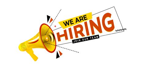 We Are Hiring Job Vacant With Megaphone Speaker Vector Job