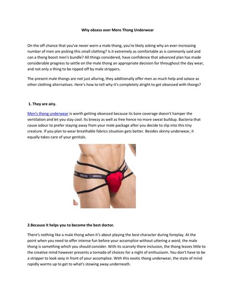 PPT Why Is Designer Mens Thong Underwear Important For Men