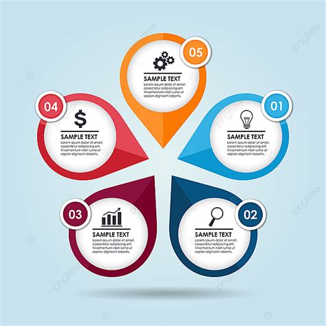 Abstract Infographics Five Options Template Concepts For