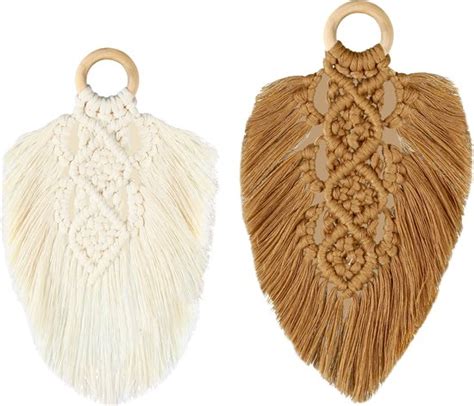 Delig Macrame Leaf Wandkleed Set Bohemian Wandtapijt Handgemaakt