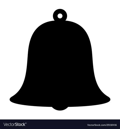 Bell dark silhouette Royalty Free Vector Image