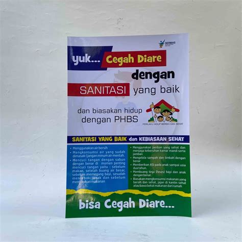 Jual Poster Cegah Diare Dengan Sanitasi Poster Stbm Poster Kesehatan