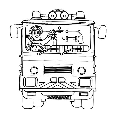 Kleurplaat Brandweerauto