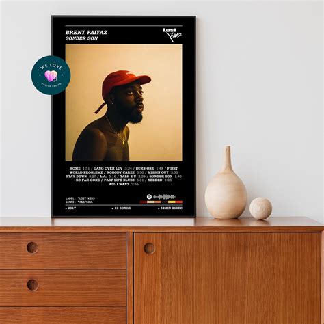 Brent Faiyaz - Sonder Son Album Poster / Brent Faiyaz Poster sold by ...