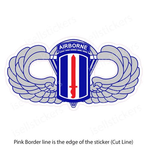 Rd Infantry Brigade Airborne Wings Army Vinyl Bumper Sticker Window