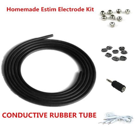 Homemade E-stim DIY Electrodes Conductive Rubber Tube Kit for ...