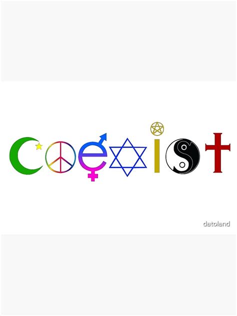 Coexist Art Print For Sale By Datoland Redbubble