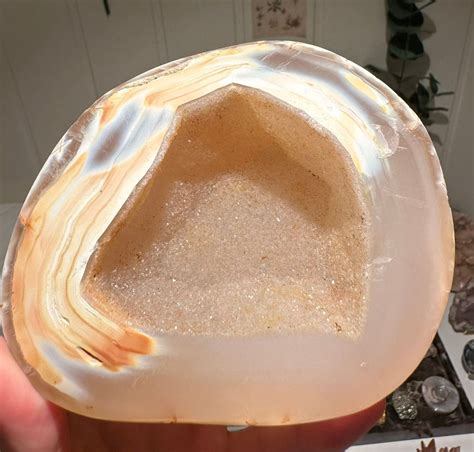 Stor Druzy Agate Geode Cluster Stein Krystall Finn Torget