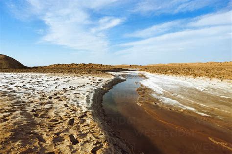 Stream Flowing Through The Dasht E Lut Lut Desert World S Hottest