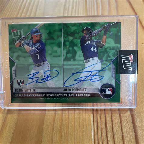 Topps Now Dual Auto Bobby Witt Jr Julio Rodriguez Topps