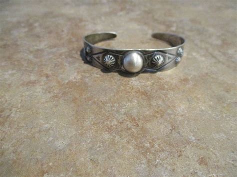 REAL OLD Fred Harvey Era Navajo Sterling Silver RAIN Gem