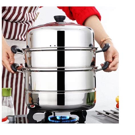 3 Layer Multi Functional Stainless Steel Steamer Cookware For Induction