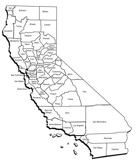 Blank Map Of California Printable Printable Blank Us Political Map ...