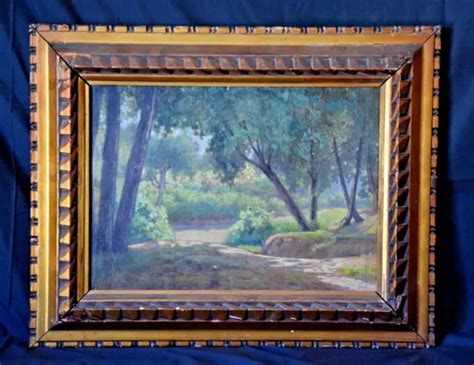 Quadro Antico Dipinto A Olio Bosco Eur 10800 Picclick It