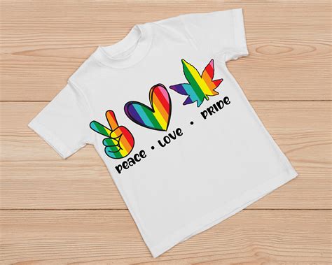 Peace Love Pride Svg Lgbt Rainbow Svg Gay Pride Png Cutting Etsy