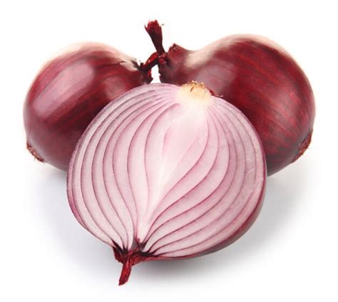 Premium Photo Whole And Cut Red Onions Isolated On White