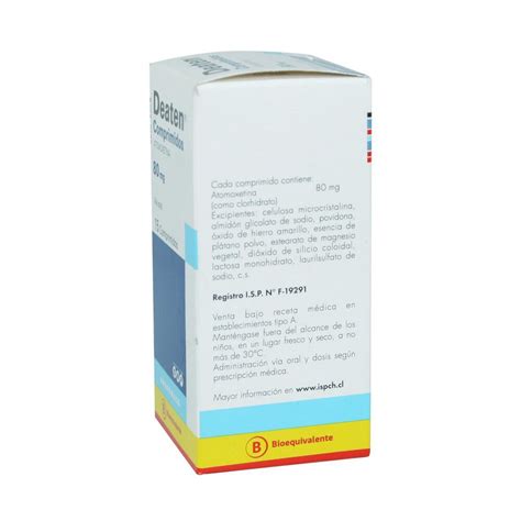 Deaten Atomoxetina 80 Mg 15 Comprimidos