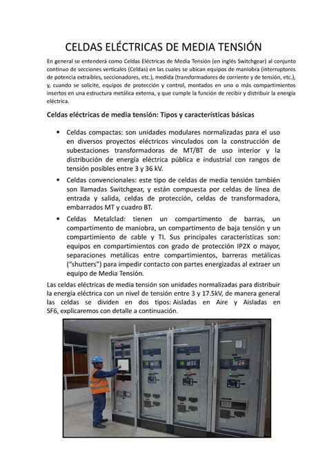 Celdas Eléctricas DE Media Tensión CELDAS ELÉCTRICAS DE MEDIA TENSIÓN