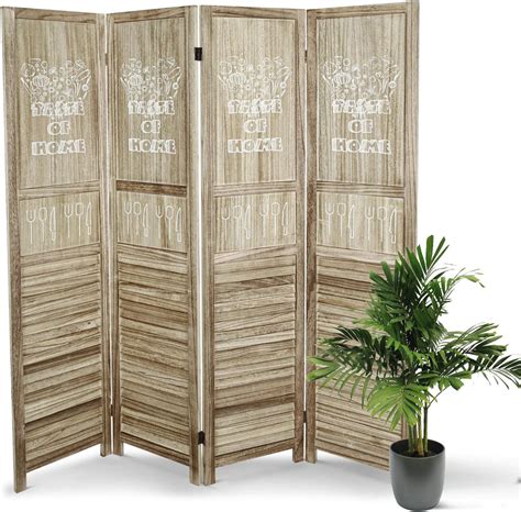 ECOMEX 4 Panel Room Divider 5 6 Ft Tall Wood Room India Ubuy