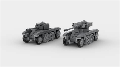 Lego Moc Panhard Ebr 1954 And 1963 Minifig Scale 142 By Qwinter