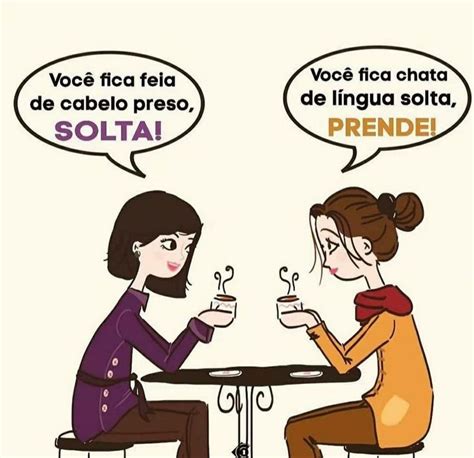 Two Women Sitting At A Table Talking To Each Other With Speech Bubbles