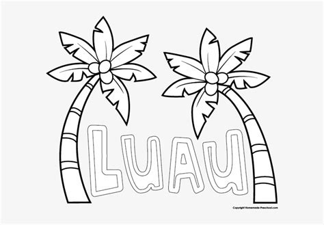 Free Luau Clipart Luau Clip Art Black And White PNG Image