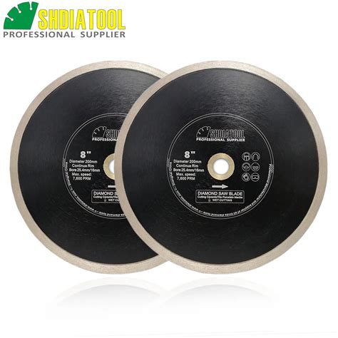 SHDIATOOL 2pcs Dia 200mm 8 Or 250mm 10 Hot Pressed Continue Rim