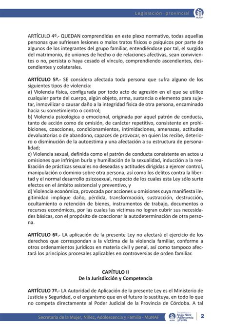 Ley 9 283 Ley De Violencia Familiar Cordoba PDF