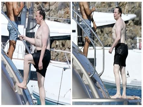 Tesla Ceo Elon Musk Shirtless Photo While Enjoying Vacation On Yacht In