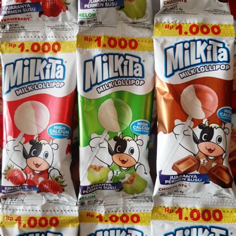 Jual Milkita Lolipop 9g Permen Susu Milk Lollipop Gula Gula Rasa Coklat